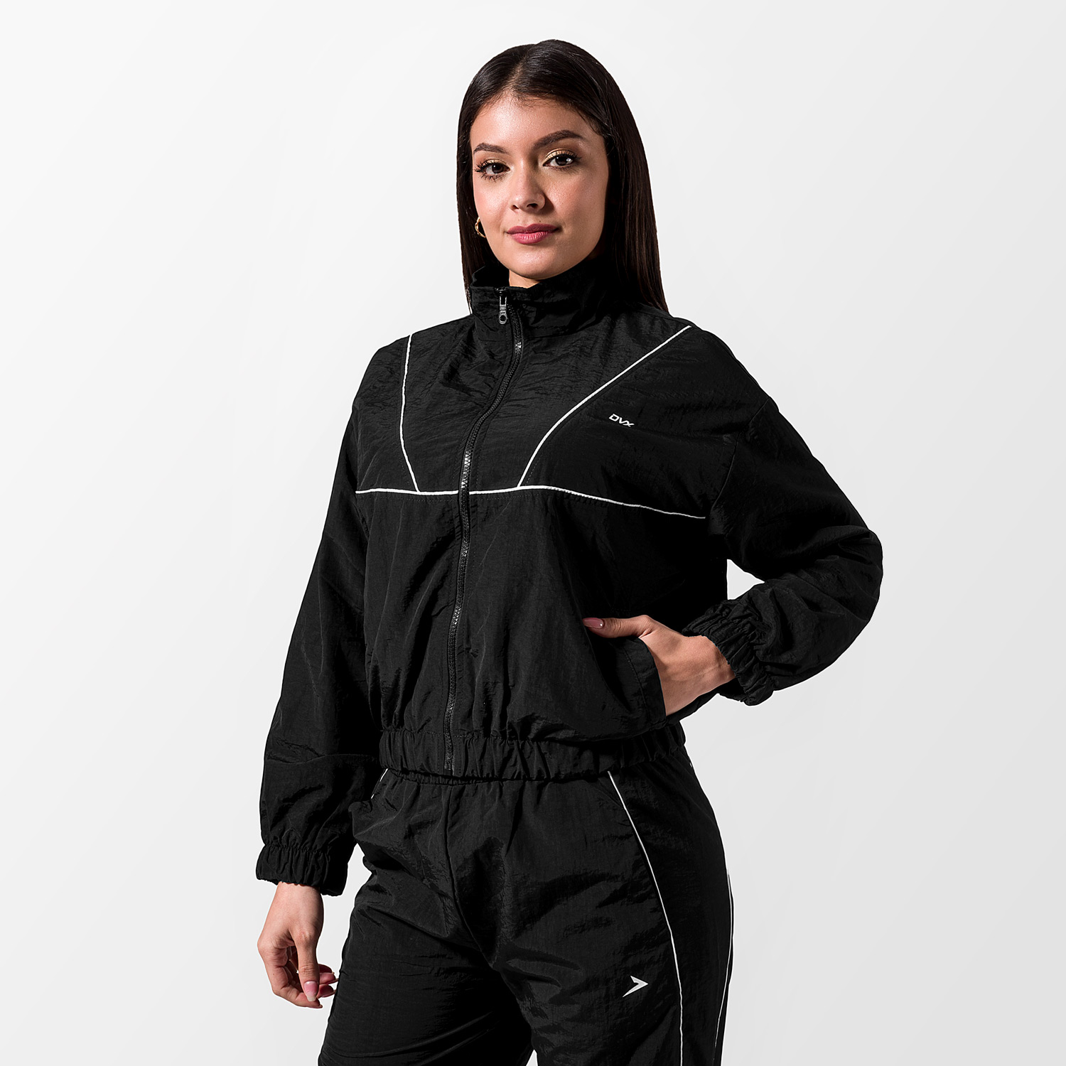 Conjunto Pzs (Casaca/Buzo) Taslan Pheyton Black DVX